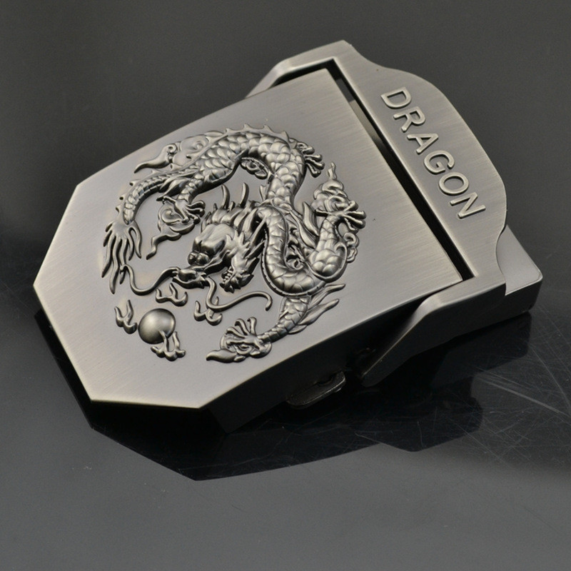 Platneni pojasevi s kopčom u obliku orijentalnog zmaja za muškarce, vojnička širina tijela 3,8 cm, udobni prozračni dodaci, modna muška traka oko struka