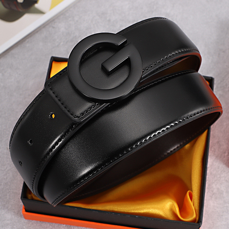 Vyriški diržai Laisvalaikis Natūralios odos diržas Madingo lydinio Smooth G sagtis Diržas Dizaineriniai diržai Vyriški Aukštos kokybės vyriški Prabangi Juosmuo