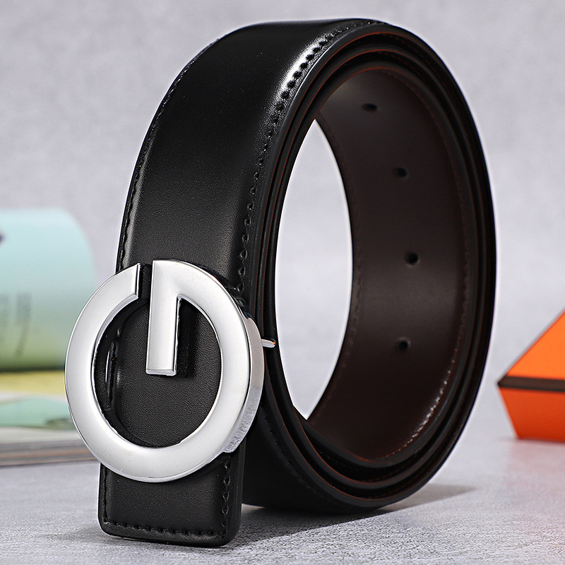 Vyriški diržai Laisvalaikis Natūralios odos diržas Madingo lydinio Smooth G sagtis Diržas Dizaineriniai diržai Vyriški Aukštos kokybės vyriški Prabangi Juosmuo