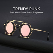 Nove euro-američke punk naočale, sunčane naočale s malim okvirom, okruglim okvirom, vanjske sunčane naočale protiv ultraljubičastog zračenja i zračenja