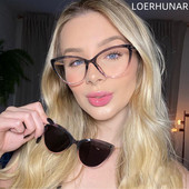 Modni trend Ženske mačkaste sunčane naočale s polariziranim magnetskim usisnim poklopcem Ogledalo s kopčom protiv plave svjetlosti