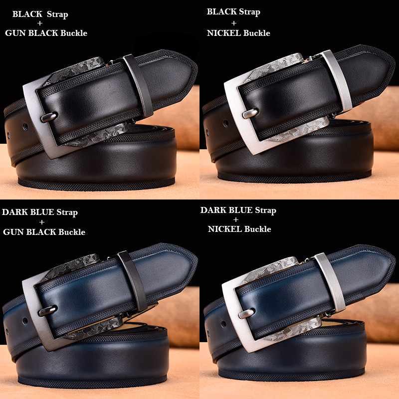 Férfi öv Kiváló minőségű tehén valódi bőr luxus szíj Férfi övek Új divatos klasszikus vintage fegyver fém tűs csat