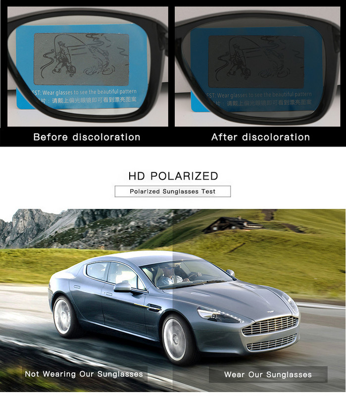 YAMEIZE fotohromas brilles polarizētas saulesbrilles vīriešiem krāsas maiņas kvadrātveida saulesbrilles braukšanas brilles sporta hameleonu brilles