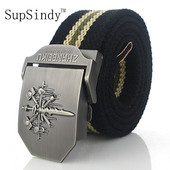 SupSindy muški platneni remen Skull Sword metalna kopča vojni remen Vojni taktički pojasevi za muškarce vrhunske kvalitete muški remen Vojno zeleni