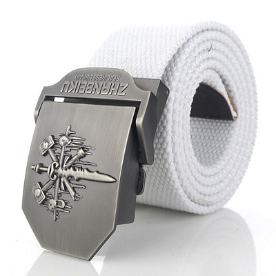 SupSindy muški platneni remen Skull Sword metalna kopča vojni remen Vojni taktički pojasevi za muškarce vrhunske kvalitete muški remen Vojno zeleni