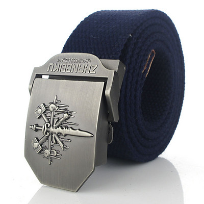 SupSindy muški platneni remen Skull Sword metalna kopča vojni remen Vojni taktički pojasevi za muškarce vrhunske kvalitete muški remen Vojno zeleni