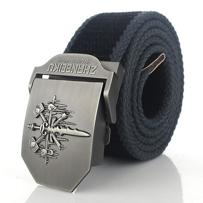 SupSindy muški platneni remen Skull Sword metalna kopča vojni remen Vojni taktički pojasevi za muškarce vrhunske kvalitete muški remen Vojno zeleni