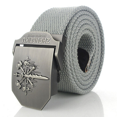 SupSindy muški platneni remen Skull Sword metalna kopča vojni remen Vojni taktički pojasevi za muškarce vrhunske kvalitete muški remen Vojno zeleni