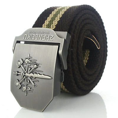 SupSindy muški platneni remen Skull Sword metalna kopča vojni remen Vojni taktički pojasevi za muškarce vrhunske kvalitete muški remen Vojno zeleni