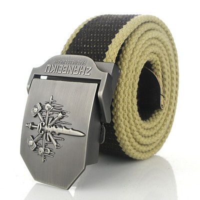 SupSindy muški platneni remen Skull Sword metalna kopča vojni remen Vojni taktički pojasevi za muškarce vrhunske kvalitete muški remen Vojno zeleni