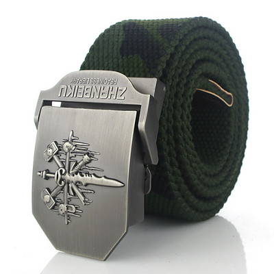 SupSindy muški platneni remen Skull Sword metalna kopča vojni remen Vojni taktički pojasevi za muškarce vrhunske kvalitete muški remen Vojno zeleni