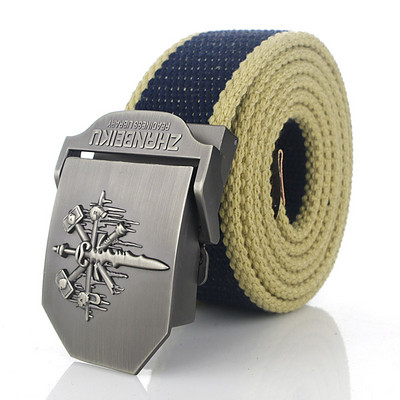 SupSindy muški platneni remen Skull Sword metalna kopča vojni remen Vojni taktički pojasevi za muškarce vrhunske kvalitete muški remen Vojno zeleni