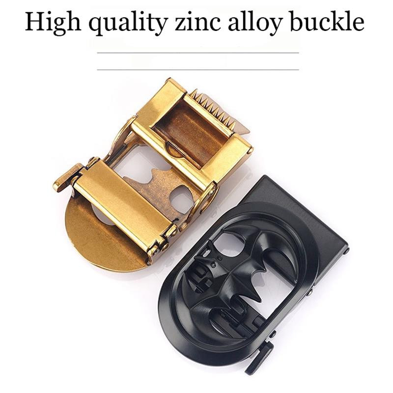 SupSindy Muški najlonski remen Luksuzni šišmiš Metalni platneni pojasevi s automatskom kopčom za žene Modni traperice Pojas Ležerni muški remen Crni