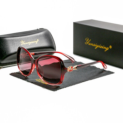 Madingi poliarizuoti moteriški akiniai nuo saulės Ovalūs drugelių akiniai nuo saulės moterims Prekės ženklo dizainerė Moteriški akiniai Lunette De Soleil UV400