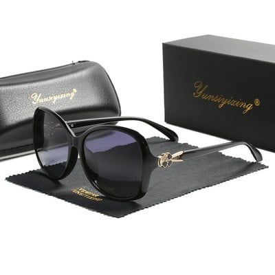 Madingi poliarizuoti moteriški akiniai nuo saulės Ovalūs drugelių akiniai nuo saulės moterims Prekės ženklo dizainerė Moteriški akiniai Lunette De Soleil UV400