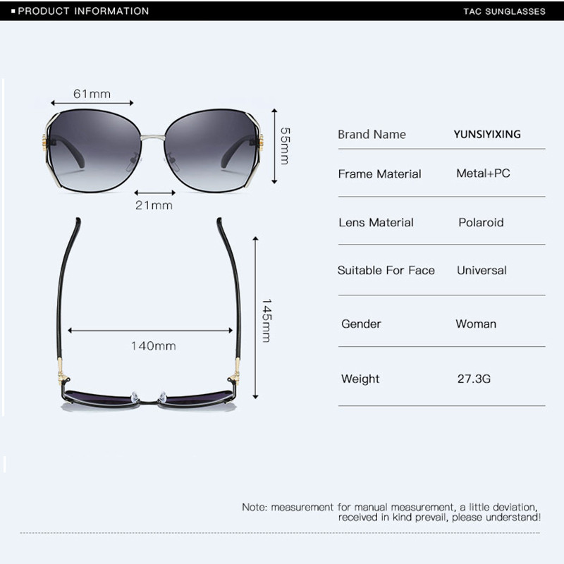 YUSIYIXING Polarizirane sunčane naočale Ženske modne klasične sunčane naočale Ženske naočale 6083 Polarizirane naočale za vožnju 6083 Gafas De Sol