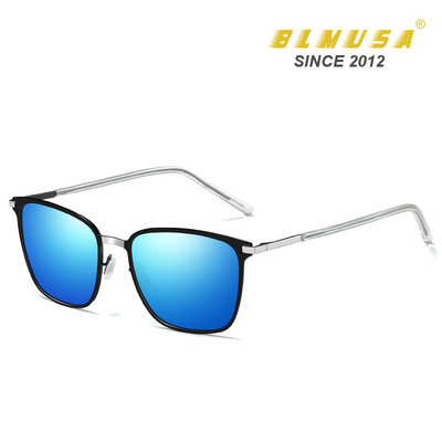 CLLOIO 2021 új polarizált napszemüveg Férfi Fém Driver Éjjellátó szemüveg Design UV400 Négyzetes üzleti napszemüveg Cool Men