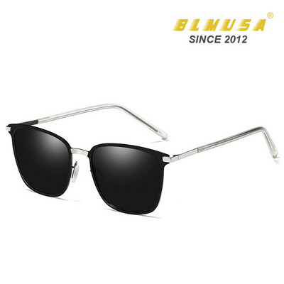 CLLOIO 2021 új polarizált napszemüveg Férfi Fém Driver Éjjellátó szemüveg Design UV400 Négyzetes üzleti napszemüveg Cool Men