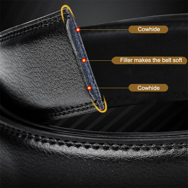 Muški remen od prave kravlje kože Remen od goveđe kože za muškarce Metalna luksuzna automatska kopča Muški remen Visokokvalitetni muški pojas