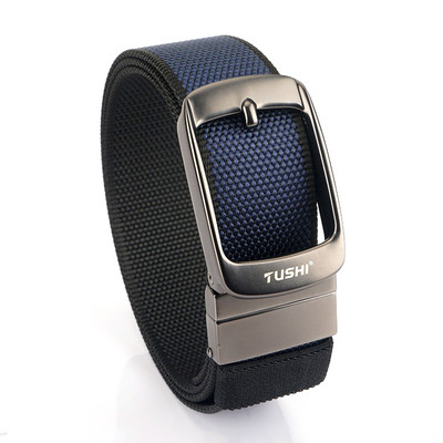 2022 Noua centură reversibilă din aliaj cu cataramă automată, robustă, din nailon real, pentru pantaloni pentru bărbați, 34 mm, brâu în două culori, centură pentru bărbați, drumeții