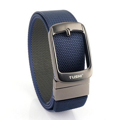 2022 Noua centură reversibilă din aliaj cu cataramă automată, robustă, din nailon real, pentru pantaloni pentru bărbați, 34 mm, brâu în două culori, centură pentru bărbați, drumeții