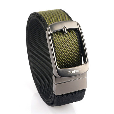 2022 Noua centură reversibilă din aliaj cu cataramă automată, robustă, din nailon real, pentru pantaloni pentru bărbați, 34 mm, brâu în două culori, centură pentru bărbați, drumeții