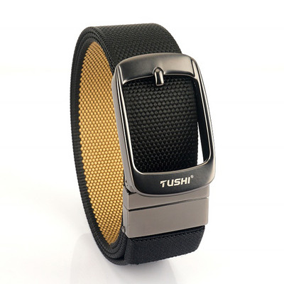 2022 Noua centură reversibilă din aliaj cu cataramă automată, robustă, din nailon real, pentru pantaloni pentru bărbați, 34 mm, brâu în două culori, centură pentru bărbați, drumeții