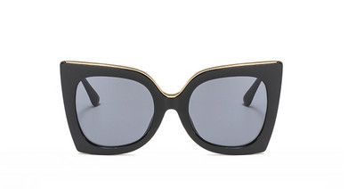 47253 Retro četvrtaste sunčane naočale s mačjim okom velikog okvira Ženske modne sjenila Uv400 Vintage naočale