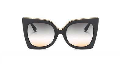 47253 Retro četvrtaste sunčane naočale s mačjim okom velikog okvira Ženske modne sjenila Uv400 Vintage naočale