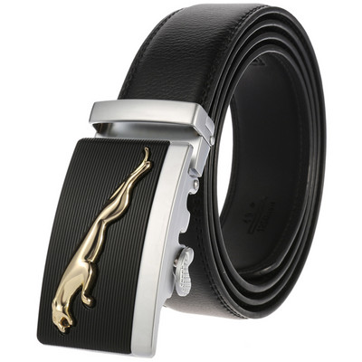 Automata öv férfiaknak Arany ezüst csatos bőr szélesség 3,5 cm hosszúság 110-130 cm tervezői minőségi divatmárkájú férfi övek
