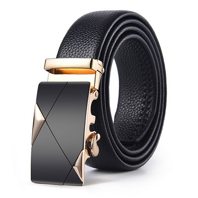 [FLMB]jednostavni muški remen od prave kože modni dizajner poslovni novi remen Jaguar uzorak ukrasna automatska kopča od legure