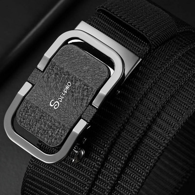 Curea de pânză de calitate de marcă de lux pentru bărbați Curea pentru bărbați cu cataramă automată