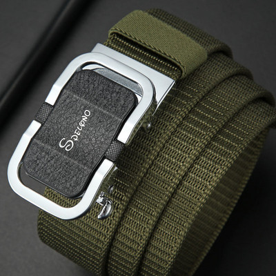 Curea de pânză de calitate de marcă de lux pentru bărbați Curea pentru bărbați cu cataramă automată