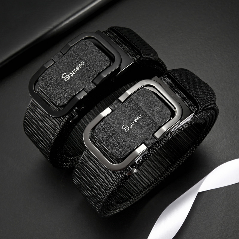 Curea de pânză de calitate de marcă de lux pentru bărbați Curea pentru bărbați cu cataramă automată