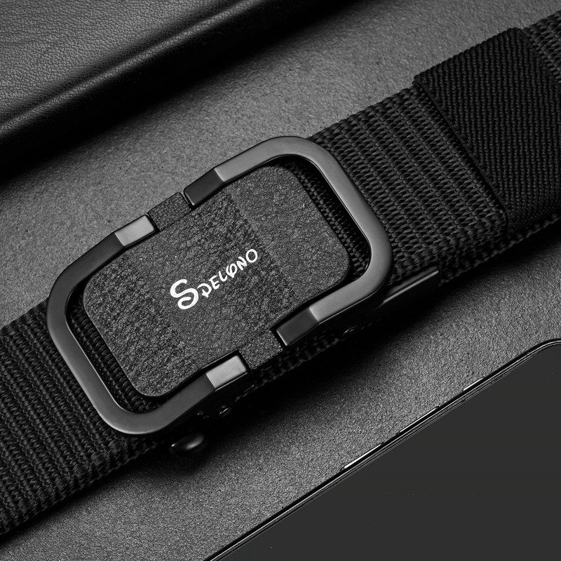 Curea de pânză de calitate de marcă de lux pentru bărbați Curea pentru bărbați cu cataramă automată