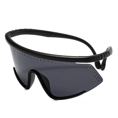 46674 Prevelike sunčane naočale Modne muške ženske sjenila s jednom lećom UV400 vintage naočale