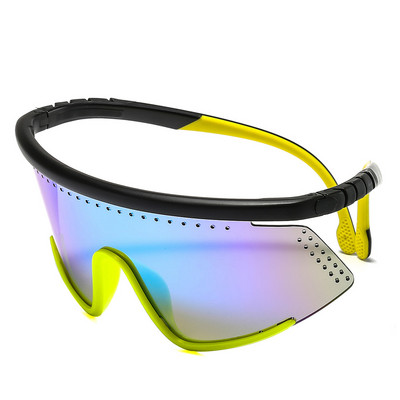 46674 Prevelike sunčane naočale Modne muške ženske sjenila s jednom lećom UV400 vintage naočale