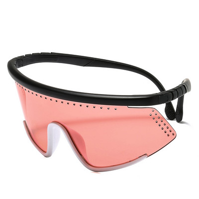 46674 Prevelike sunčane naočale Modne muške ženske sjenila s jednom lećom UV400 vintage naočale