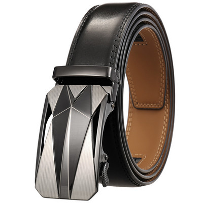 Marka pravi kožni remen za muškarce 2021. Luksuzni remen za traperice s automatskom kopčom Muški podesivi muški remeni s čegrtaljkom Pojas B383