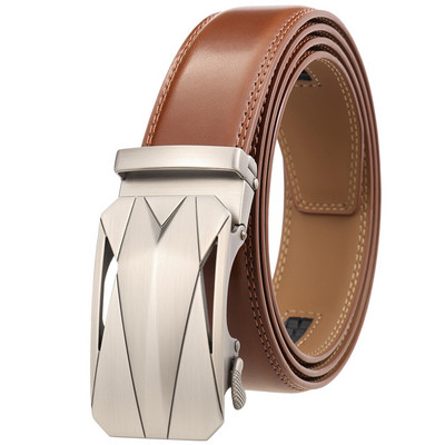 Marka pravi kožni remen za muškarce 2021. Luksuzni remen za traperice s automatskom kopčom Muški podesivi muški remeni s čegrtaljkom Pojas B383