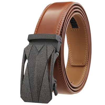 Marka pravi kožni remen za muškarce 2021. Luksuzni remen za traperice s automatskom kopčom Muški podesivi muški remeni s čegrtaljkom Pojas B383