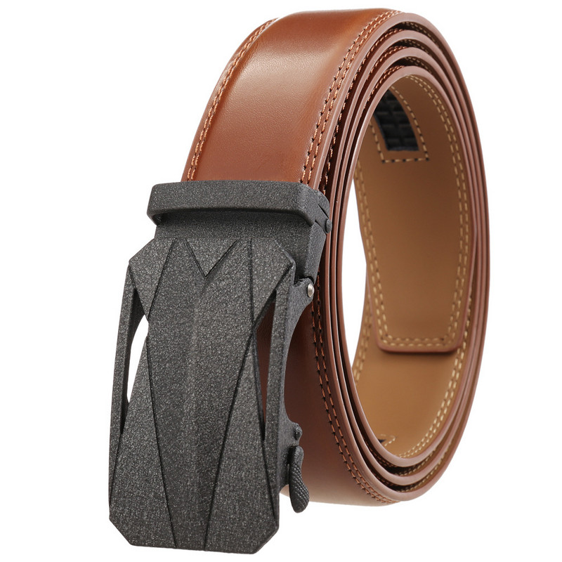 Marka pravi kožni remen za muškarce 2021. Luksuzni remen za traperice s automatskom kopčom Muški podesivi muški remeni s čegrtaljkom Pojas B383