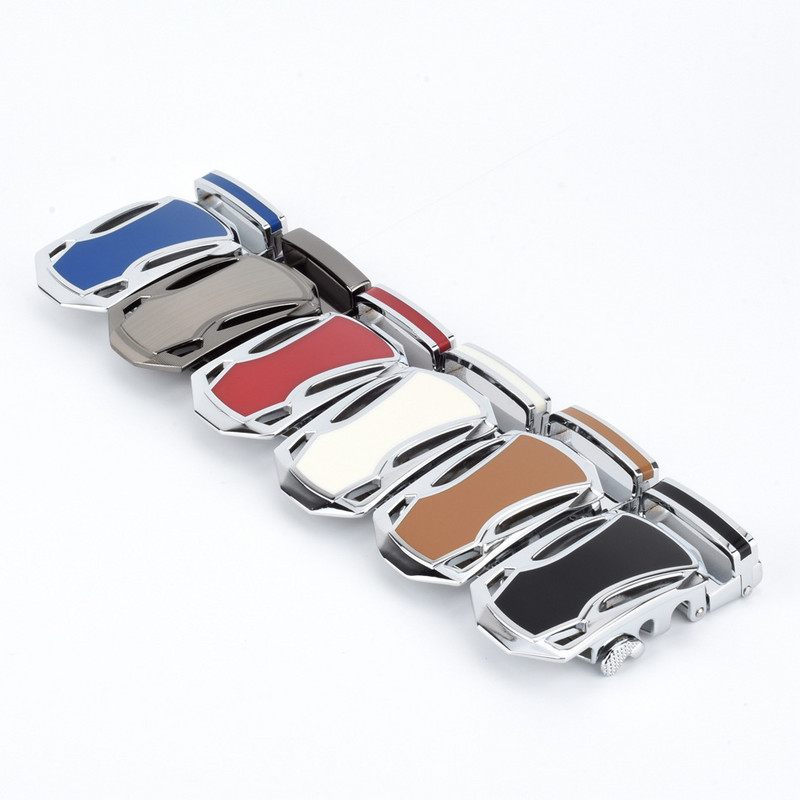 WOWTIGER Designers Vīriešu melna Automātiska sprādze Ādas luksusa josta Vīriešu sakausējuma sprādzes Jostas vīriešiem Ceinture Homme Cinto Masculino