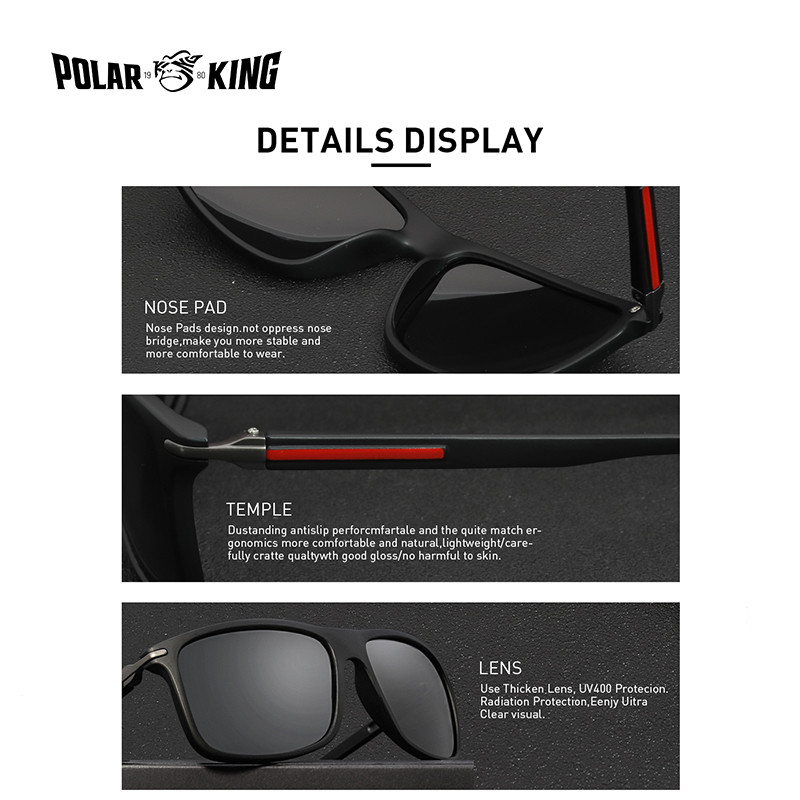 Polarking Design uhiuued polariseeritud päikeseprillid meeste moetrendi aksessuaarid meeste prillid päikeseprillid Oculos Gafas PL457