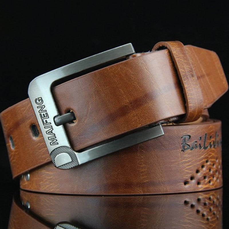 Új divat férfi bőr öv Punk szegecscsap csat deréköv alkalmi derékszíj férfi nadrág kiegészítők