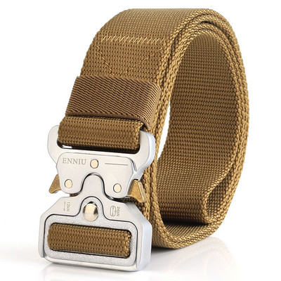 Modni taktički muški remen Pravi najlonski remen za traperice Hlače Platneni remen u vojnom stilu Metalna kopča Dizajnerski remen oko struka Lovački dar