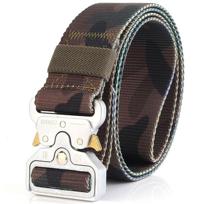 Modni taktički muški remen Pravi najlonski remen za traperice Hlače Platneni remen u vojnom stilu Metalna kopča Dizajnerski remen oko struka Lovački dar