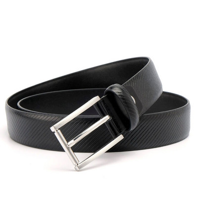 Curele de lux din piele naturală pentru bărbați centură pantaloni centură curea cu dungi pentru bărbați 3,5 cm centură negru albastru închis maro închis Ceinture homme