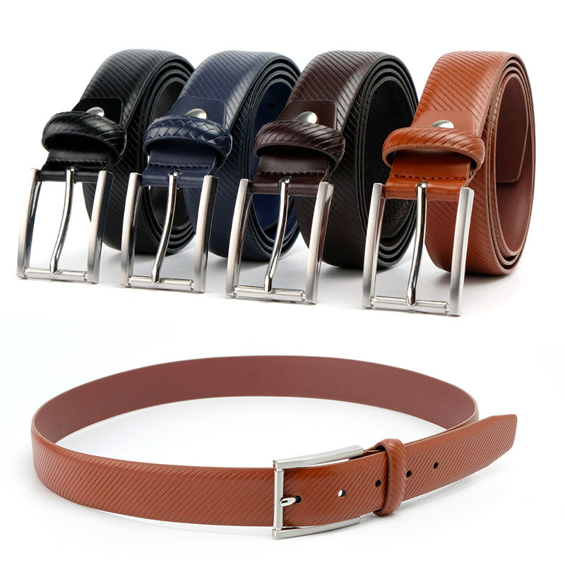 Curele de lux din piele naturală pentru bărbați centură pantaloni centură curea cu dungi pentru bărbați 3,5 cm centură negru albastru închis maro închis Ceinture homme