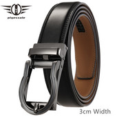 Plyesxale Muški remen od kravlje kože širine 3 cm, modni izdubljeni dizajnerski remen od legure cinka s automatskom kopčom Muški remen Poslovni remeni B911